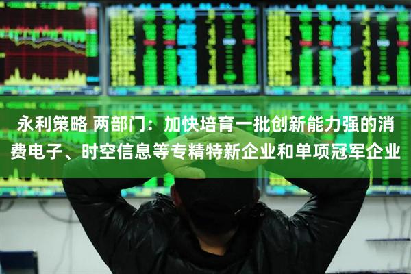 永利策略 两部门：加快培育一批创新能力强的消费电子、时空信息等专精特新企业和单项冠军企业