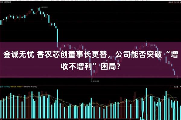 金诚无忧 香农芯创董事长更替,公司能否突破 “增收不增利” 困局?